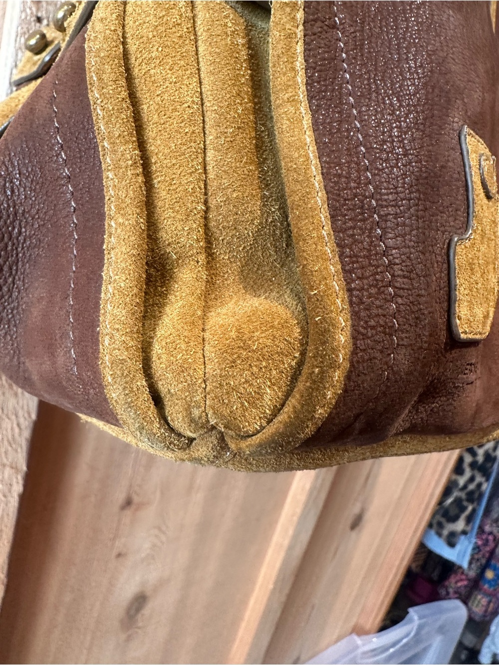 Jerome Dreyfuss Raoul Brown Suede Satchel - Picture 7 of 13